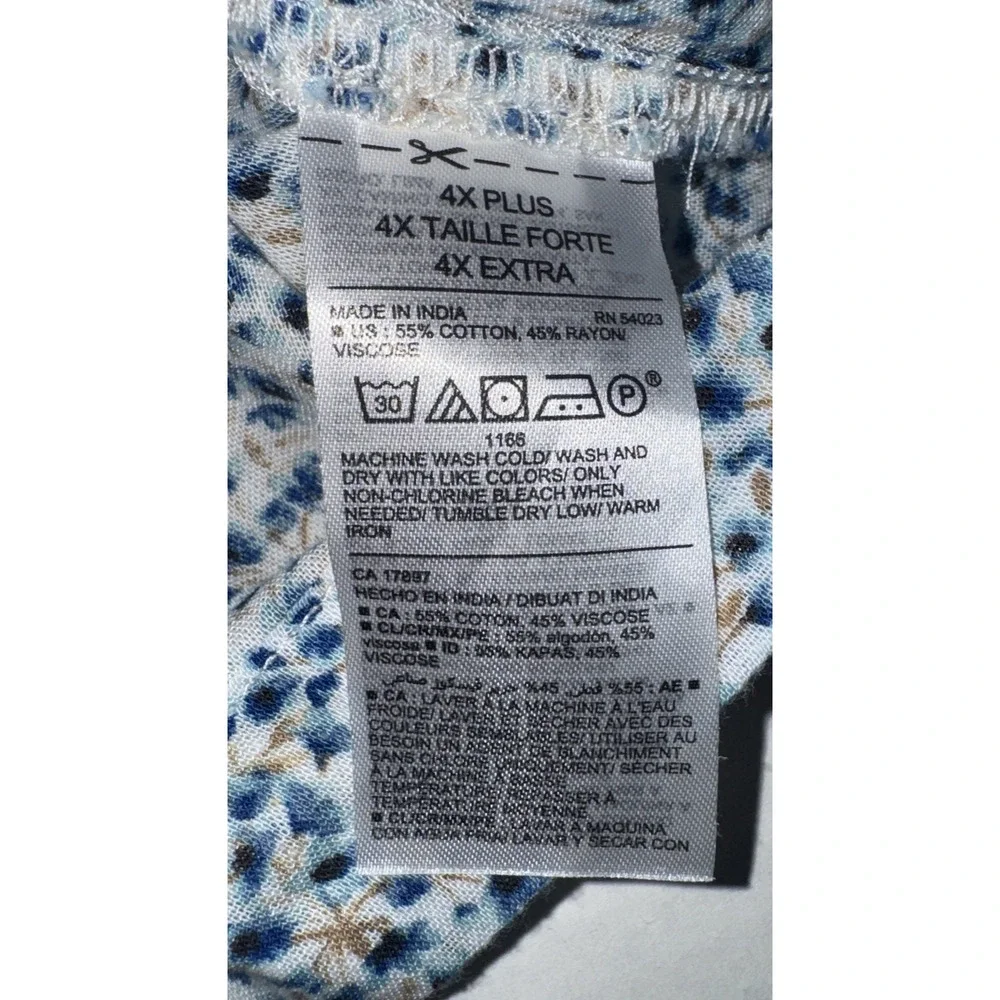 Old Navy Womens 4X‎ Pajama Top Woven Floral Lightweight Soft Comfy Cozy Lounge